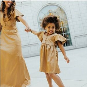 Ivy City Co Mini Vienna Dress Girls Satin Bow 12-18 month